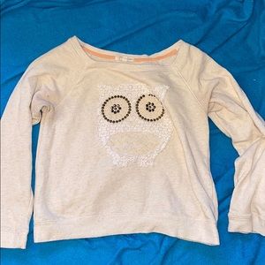 Owl crewneck top